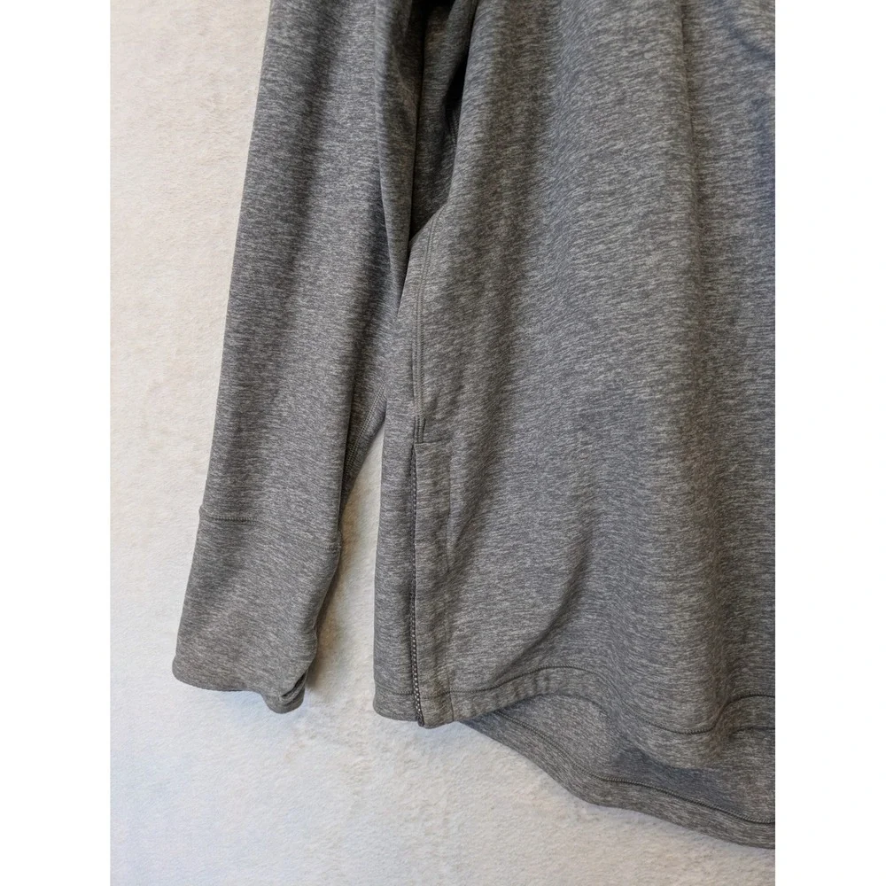 Lululemon Turtleneck Pullover Women\'s 12 Gray Heathered Thumbhole‎